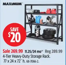 Canadian Tire Maximum 4-Tier Heavy-Duty Storage Rack offer