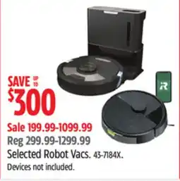 Canadian Tire Selected Robot Vacs offer