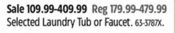 Canadian Tire Selected Laundry Tub or Faucet offer