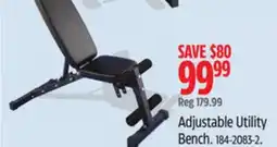 Canadian Tire Adjustable Utility Bench offer