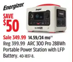 Canadian Tire Energizer ARC 300 Pro 288Wh Portable Power Station with LFP Battery offer