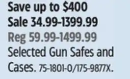 Canadian Tire Selected Gun Safes and Cases offer