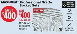 Canadian Tire Professional Grade Socket Sets offer