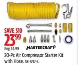 Canadian Tire Mastercraft 20-Pc Air Compressor Starter Kit with Hose offer