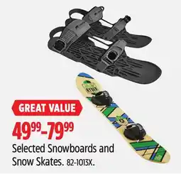 Canadian Tire Selected Snowboards and Snow Skates offer