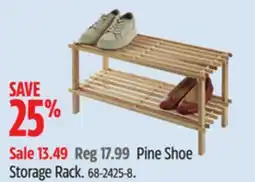 Canadian Tire Pine Shoe Storage Rack offer
