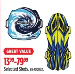 Canadian Tire Selected Sleds offer