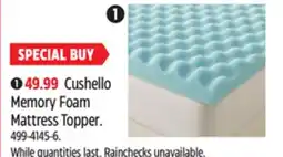 Canadian Tire Cushello Memory Foam Mattress Topper offer