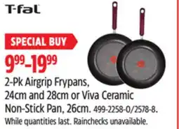 Canadian Tire 2-Pk Airgrip Frypans, 24cm and 28cm or Viva Ceramic Non-Stick Pan, 26cm offer