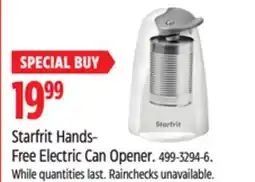 Canadian Tire Starfrit Hands- Free Electric Can Opener offer