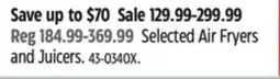 Canadian Tire Selected Air Fryers and Juicers offer