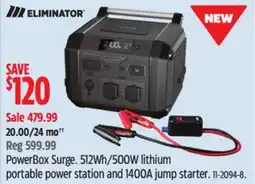 Canadian Tire Motomaster PowerBox Surge. 512Wh/500W lithium portable power station and 1400A jump starter offer
