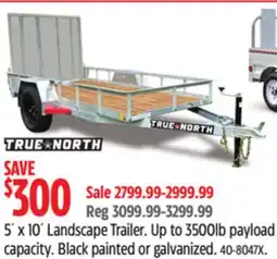 Canadian Tire True North 5´ x 10´ Landscape Trailer offer