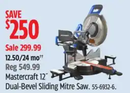 Canadian Tire Mastercraft 12˝ Dual-Bevel Sliding Mitre Saw offer