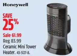 Canadian Tire Honeywell Ceramic Mini Tower Heater offer