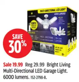 Canadian Tire Bright Living Multi-Directional LED Garage Light offer