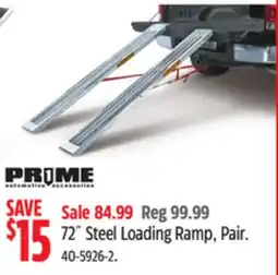 Canadian Tire Prime 72˝ Steel Loading Ramp, Pair offer