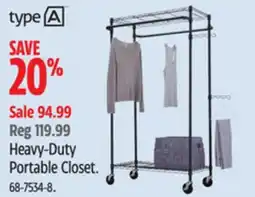 Canadian Tire Heavy-Duty Portable Closet offer