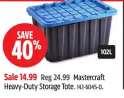 Canadian Tire Mastercraft Heavy-Duty Storage Tote offer