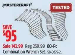 Canadian Tire Mastercraft 60-Pc Combination Wrench Set offer