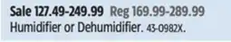 Canadian Tire NOMA Humidifier or Dehumidifier offer