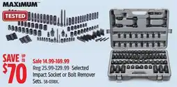Canadian Tire Selected Impact Socket or Bolt Remover Sets offer