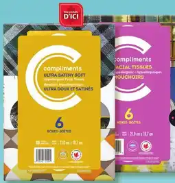 Marches Tradition COMPLIMENTS FACIAL TISSUES offer