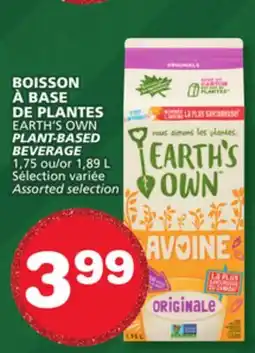 Marches Tradition EARTH'S OWN PLANT-BASED BEVERAGE offer