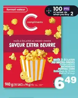Marches Tradition COMPLIMENTS MICROWAVE POPPING CORN offer