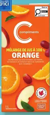 Marches Tradition COMPLIMENTS FRUIT JUICE offer