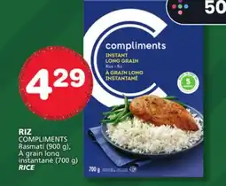 Marches Tradition COMPLIMENTS Basmati (900 g), À grain long instantané (700 g) RICE offer