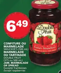 Marches Tradition CONFITURE OU MARMELADE SMUCKER'S (500 mL) MARMELADE OU TARTINADE DOUBLE FRUIT (375 ou 500 mL) offer