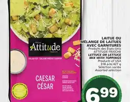 Marches Tradition Fresh Attitude LETTUCE OR LETTUCE MIX WITH TOPPINGS offer