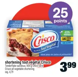 Super C SHORTENING TOUT VÉGÉTAL CRISCO | CRISCO ALL VEGETABLE SHORTENING offer