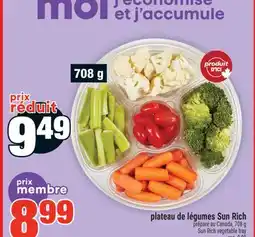 Super C PLATEAU DE LÉGUMES SUN RICH | SUN RICH VEGETABLE TRAY offer