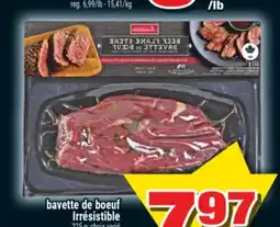 Super C BAVETTE DE BOEUF IRRÉSISTIBLE | IRRÉSISTIBLE BEEF FLAP MEAT offer