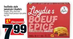 Super C FEUILLETÉS STYLE JAMAÏCAIN LLOYDIE'S | LLOYDIE'S FROZEN JAMAICAN STYLE PATTIES offer