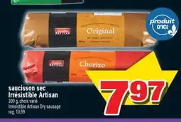 Super C SAUCISSON SEC IRRÉSISTIBLE ARTISAN | IRRÉSISTIBLE ARTISAN DRY SAUSAGE offer