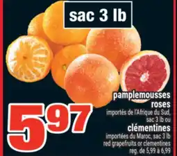Super C PAMPLEMOUSSES ROSES OU CLÉMENTINES | RED GRAPEFRUITS OR CLEMENTINES offer