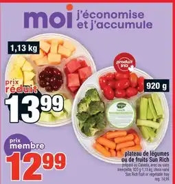 Super C PLATEAU DE LÉGUMES OU DE FRUITS SUN RICH | SUN RICH FRUIT OR VEGETABLE TRAY offer