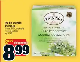 Super C THÉ EN SACHETS TWININGS | TWININGS TEA BAGS offer