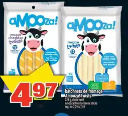 Super C BÂTONNETS DE FROMAGE AMOOZA! TWISTS | AMOOZA! TWISTS CHEESE STICKS offer