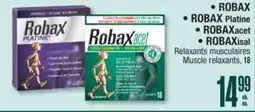 Jean Coutu • ROBAX • ROBAX Platine ROBAXacet • ROBAXisal Muscle relaxants offer