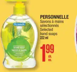 Jean Coutu PERSONNELLE Selected hand soaps offer