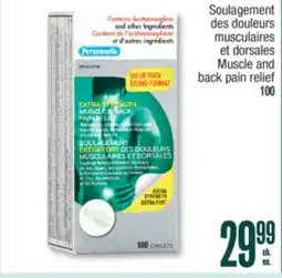 Jean Coutu PERSONNELLE Muscle and back pain relief offer
