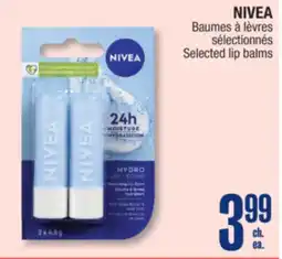 Jean Coutu NIVEA Selected lip balms offer