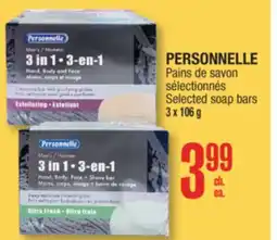 Jean Coutu PERSONNELLE Selected soap bars offer