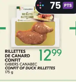 IGA GIBIERS CANABEC CONFIT OF DUCK RILLETTES offer