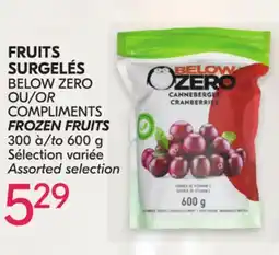 IGA BELOW ZERO OR COMPLIMENTS FROZEN FRUITS offer