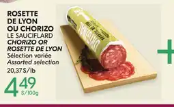 IGA LE SAUCIFLARD CHORIZO OR ROSETTE DE LYON offer